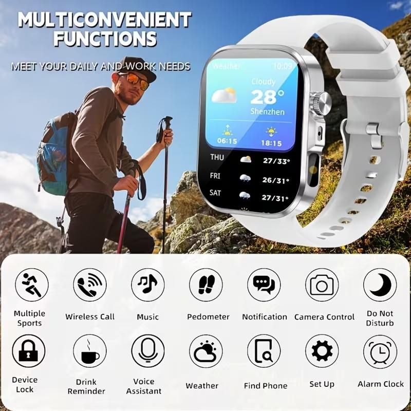 Sports Smartwatch for Men Women - Health Fitness Smartwatch, 2026 New, Wireless Connection & Answer/Make Call, Pedometer & Fitness Tracker, Steps/Calories Counter, Multiple Sports Modes for Outdoor Sports, Message Reminder & Information Alerts