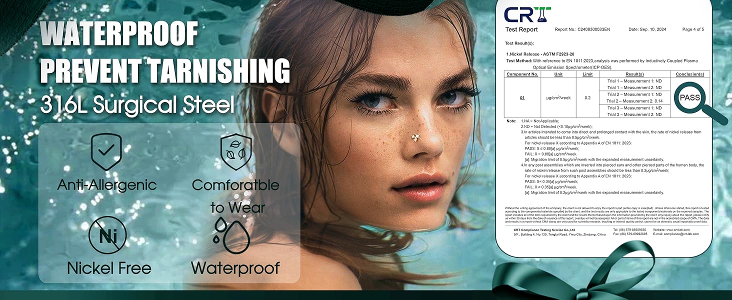 YADOCA Gold Nose Rings Studs for Women - 20G Surgical Steel Nose Ring L Shaped Nose Piercing Jewelry Hypoallergenic CZ Heart Nose Studs Silver Rose Gold 16Pcs