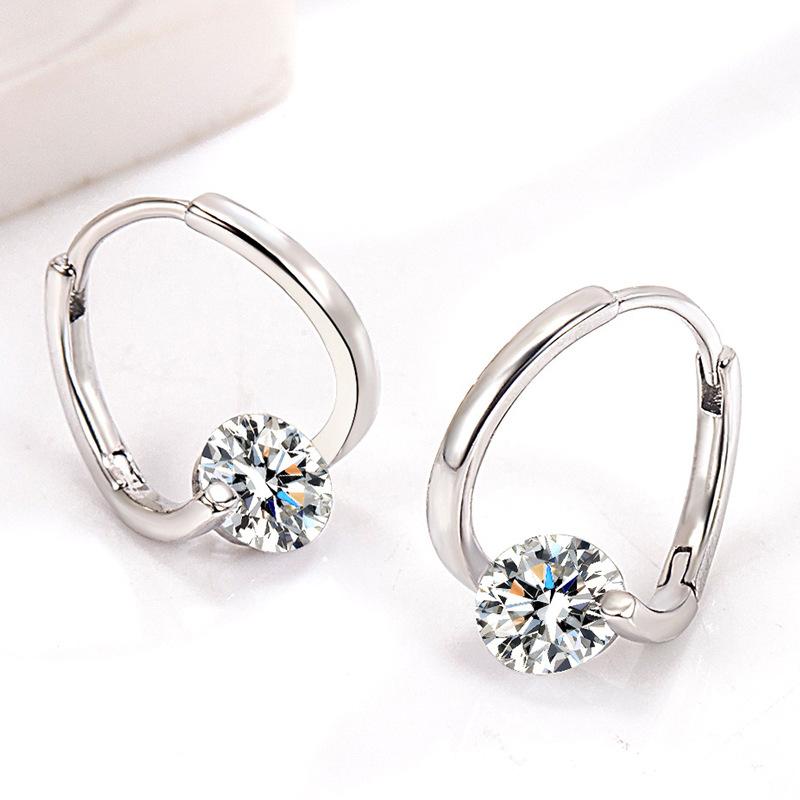 Ins-style accessories, light luxury, irregular diamond-studded high-end earrings, feminine, fashionable, and sophisticated