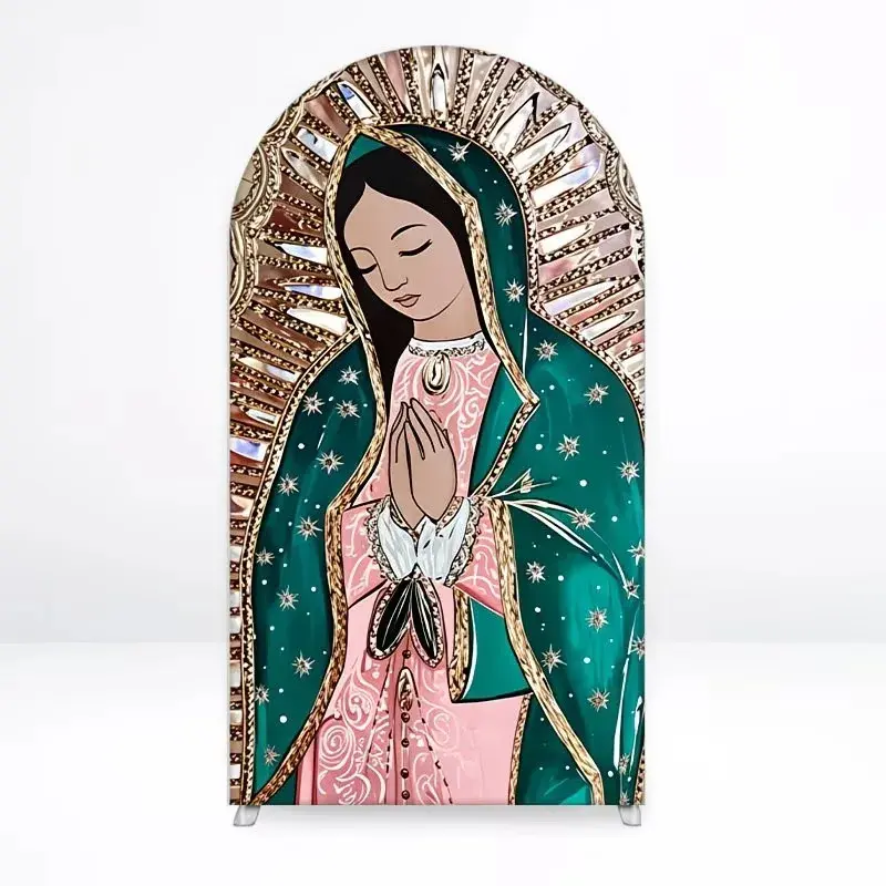 Shop Cover Example Mother Mary Bless Arch Backdrop Banner - Double-Sided Stretchy Spandex ...