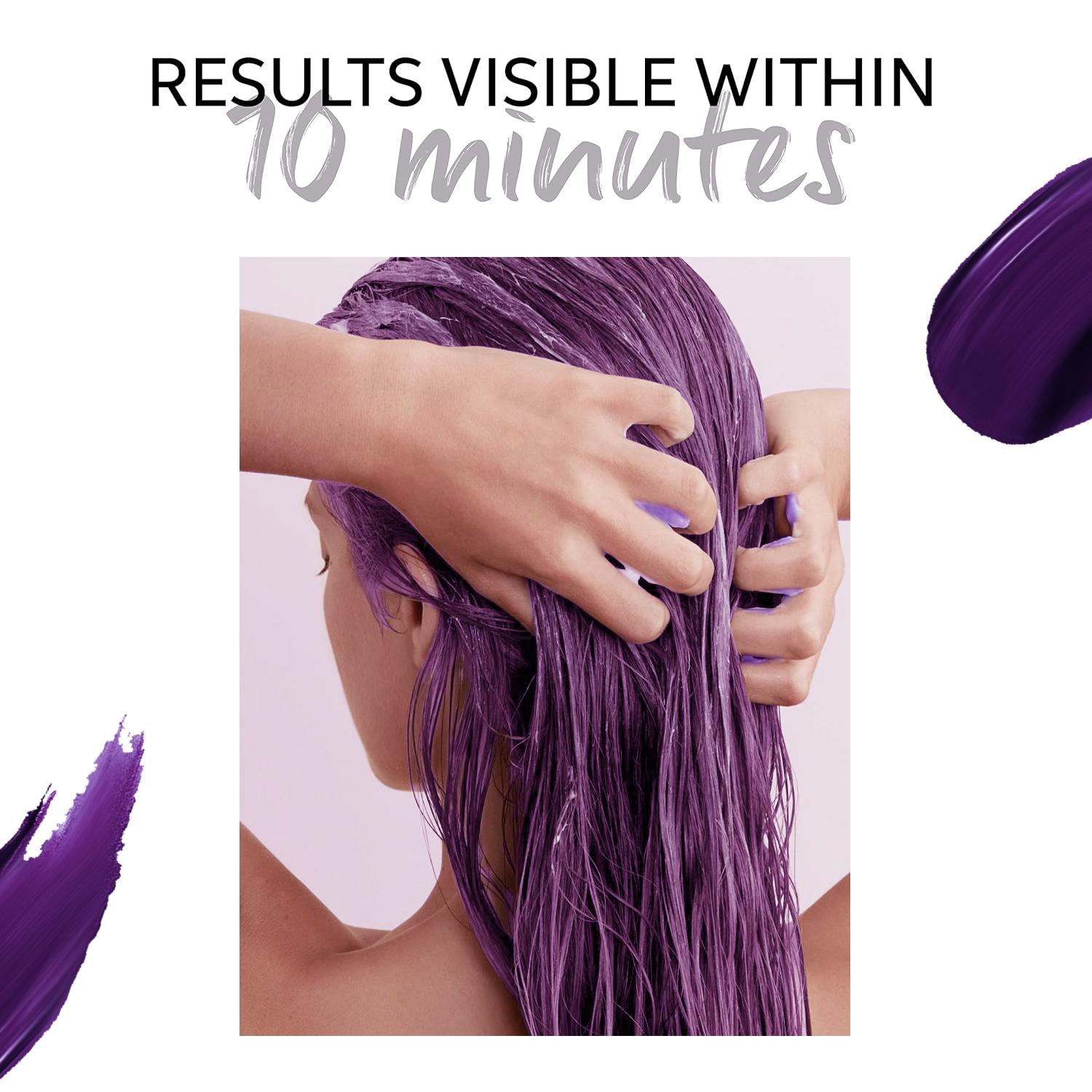 230ml, purple color-enhancing hair mask, conditioner, specially designed for dyed hair, quickly repairs faded hair, and fixes dryness, breakage and split ends caused by hair dyeing. Plant-based formula, non-irritating, suitable for all hair types