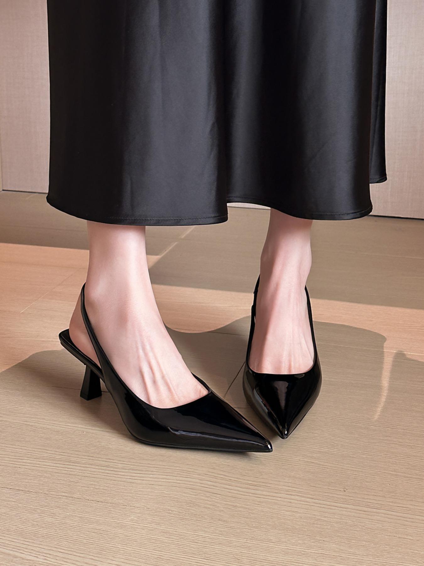 Women's Elegant Solid Color Pointed Toe Stiletto Heels, Fashionable High Heel Shoes for Party, Daily Clothing Decor for Women & Girls, Footwear