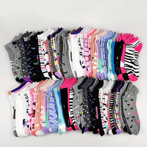 【Black Friday】10/20 Pairs Colorful Fun Patterns Low Top Ankle Socks, Cute Novelty Breathable Socks for Spring Summer, Casual Knit Heart Design, Striped Ankle Socks, Graphic Ankle Socks