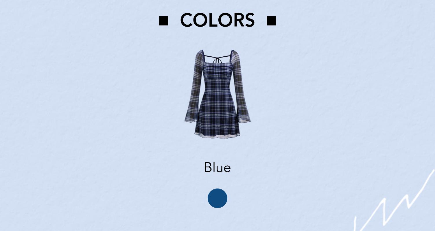 Cider [size 0-10] Mesh Square Neck Check Knotted Mini Dress