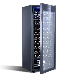 55 Bottle Dual Zone Wine Cooler Refrigerator, Freestanding Compressor Fridge with Digital Temperature Control, Adjustable Shelves, UV-Resistant Glass Door, Quiet Operation, LED Light & Safety Lock, for Red Wine, White Wine, Champagne, Beer, Soda