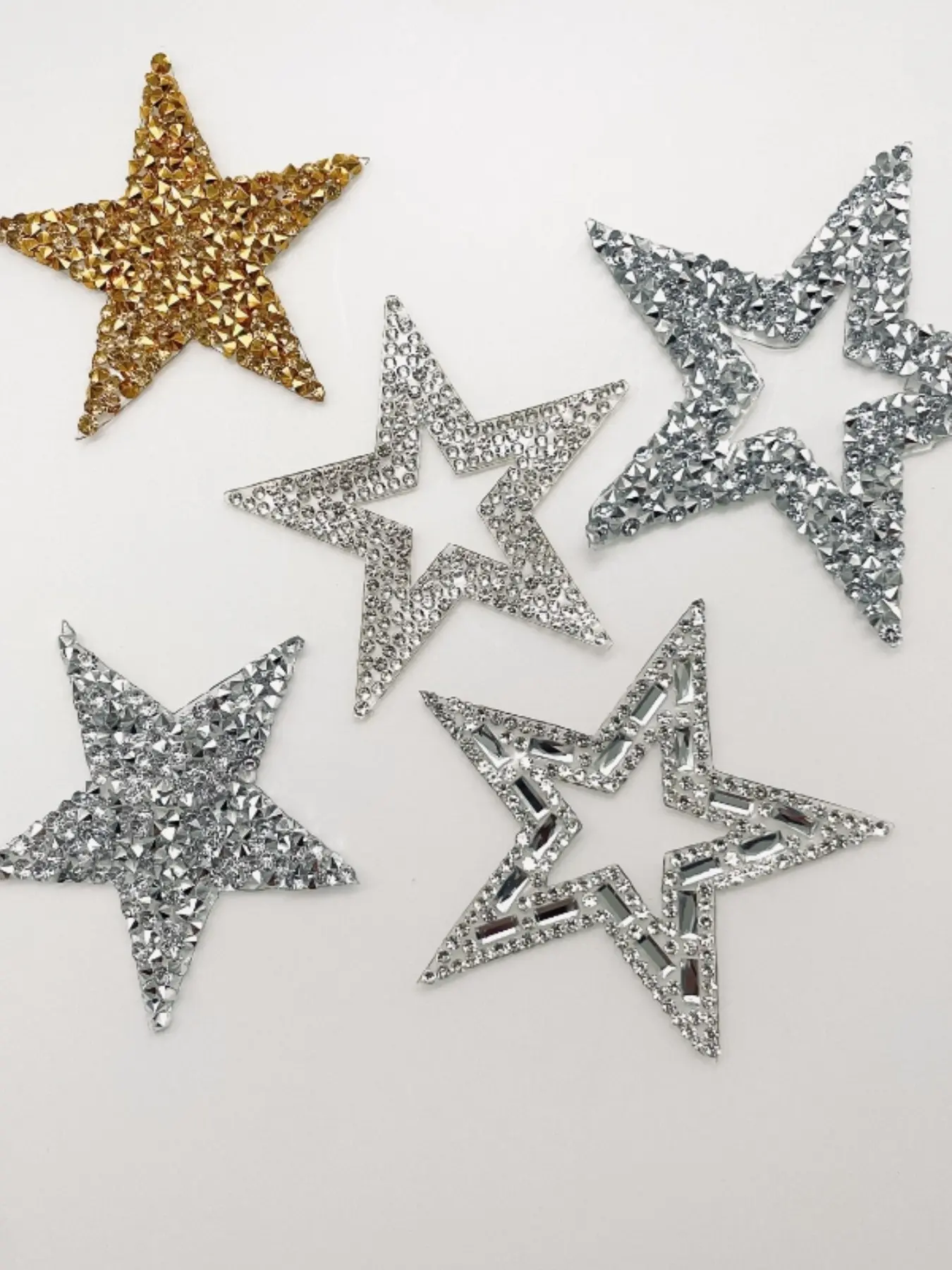 5 Star Rhinestone Heat-Transfer Stickers, Ethnic Bow Design, Casual All-Season Fashion Decor, Heat-Applied Rhinestones & Designs, DIY Decoration, Diy Craft Decor