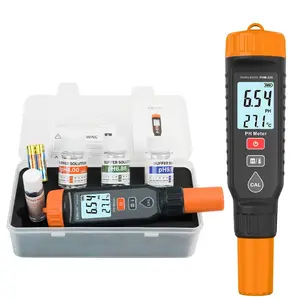 PHM-230 Professional pH Pen Meter - Digital Tester for pH & Temperature in Hydroponics, Growing Solutions, Drinking Water with ATC & Full Calibration Kit (0.00-14.00) for