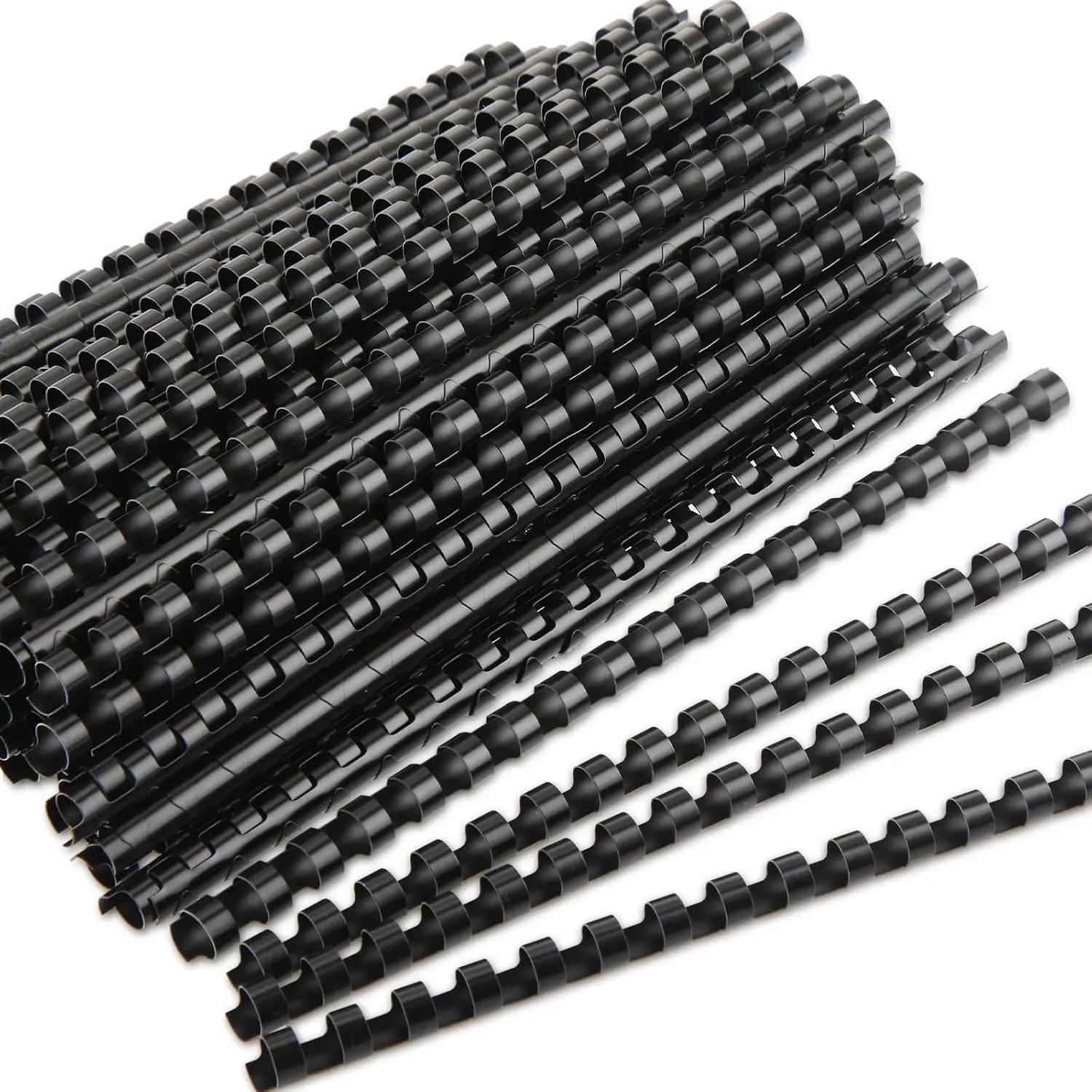 300 Pcs Plastic Binding Combs Bulk 19 Ring Comb Spines Letter Size Spiral Binding for Notebook Calendar Picture (3/8 Inch, Black)