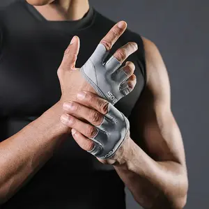 [Anti-Slip Fitness Gloves] 2pcs Unisex Half-Finger Fitness Gloves |     Anti-Slip Breathable Quick-Dry Moisture-Wicking Fabric, Ergonomic Finger Support & Lightweight for Yoga, Pilates, Gym Workouts - Light Gray/Pink/Black, Gym Accessories
