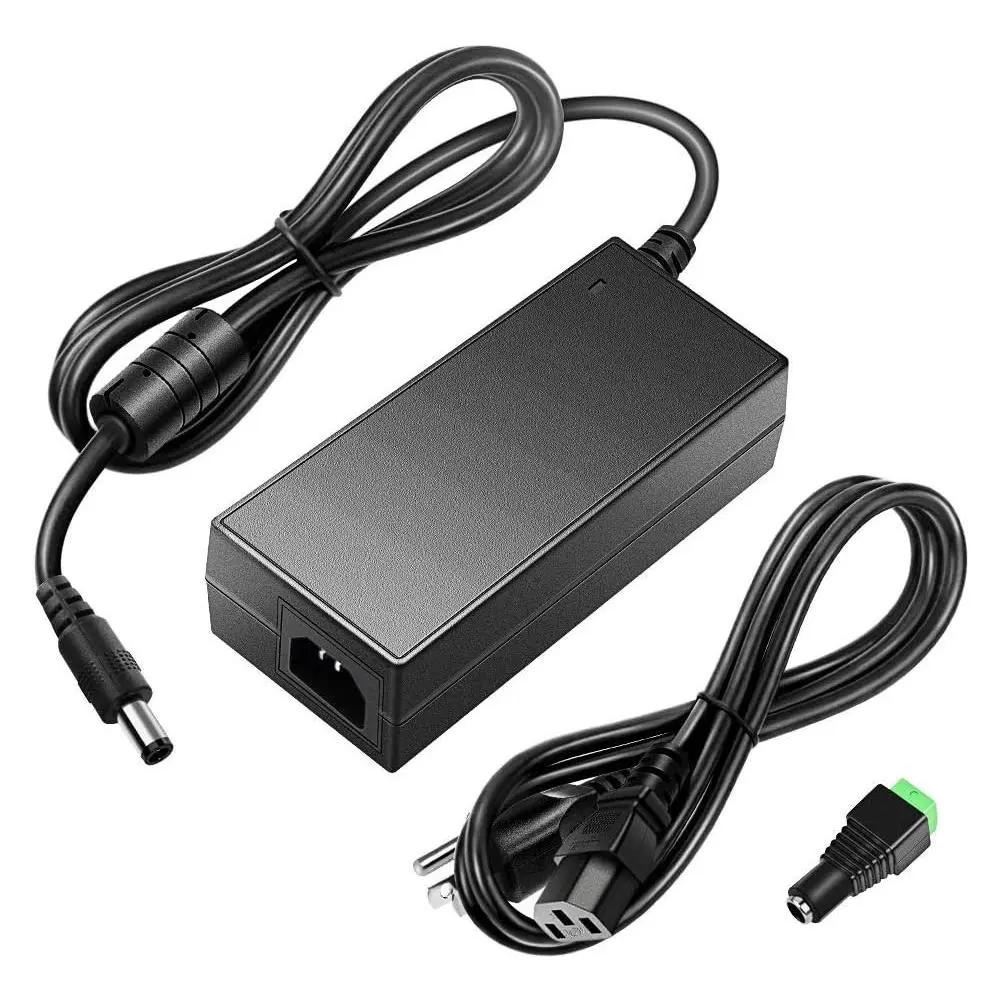 24V 5A 120W Power Supply Adapter 100V-240V AC to DC Converter Transformer 5.5x2.5mm Plug for 5050 3528 LED Strip Light 3D Printer LED Driver CCTV Security System LCD MonitorGift