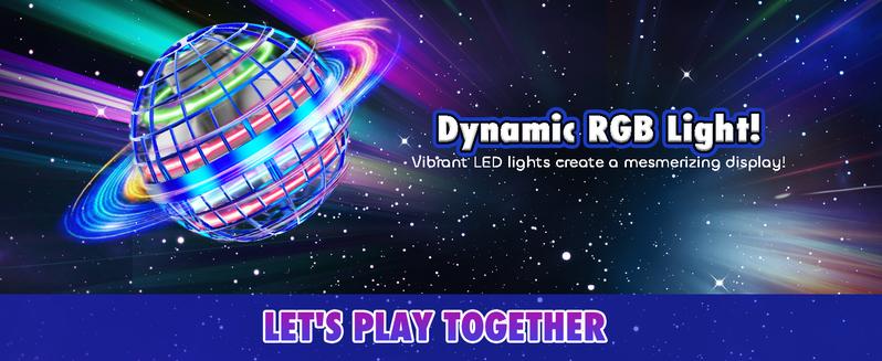2026 Ultimate Hover Orb Spinner – Auto-Return Boomerang Drone | Galactic Globe with LED Lights | Backyard Party & Christmas Present – Boys Girls 8-14!