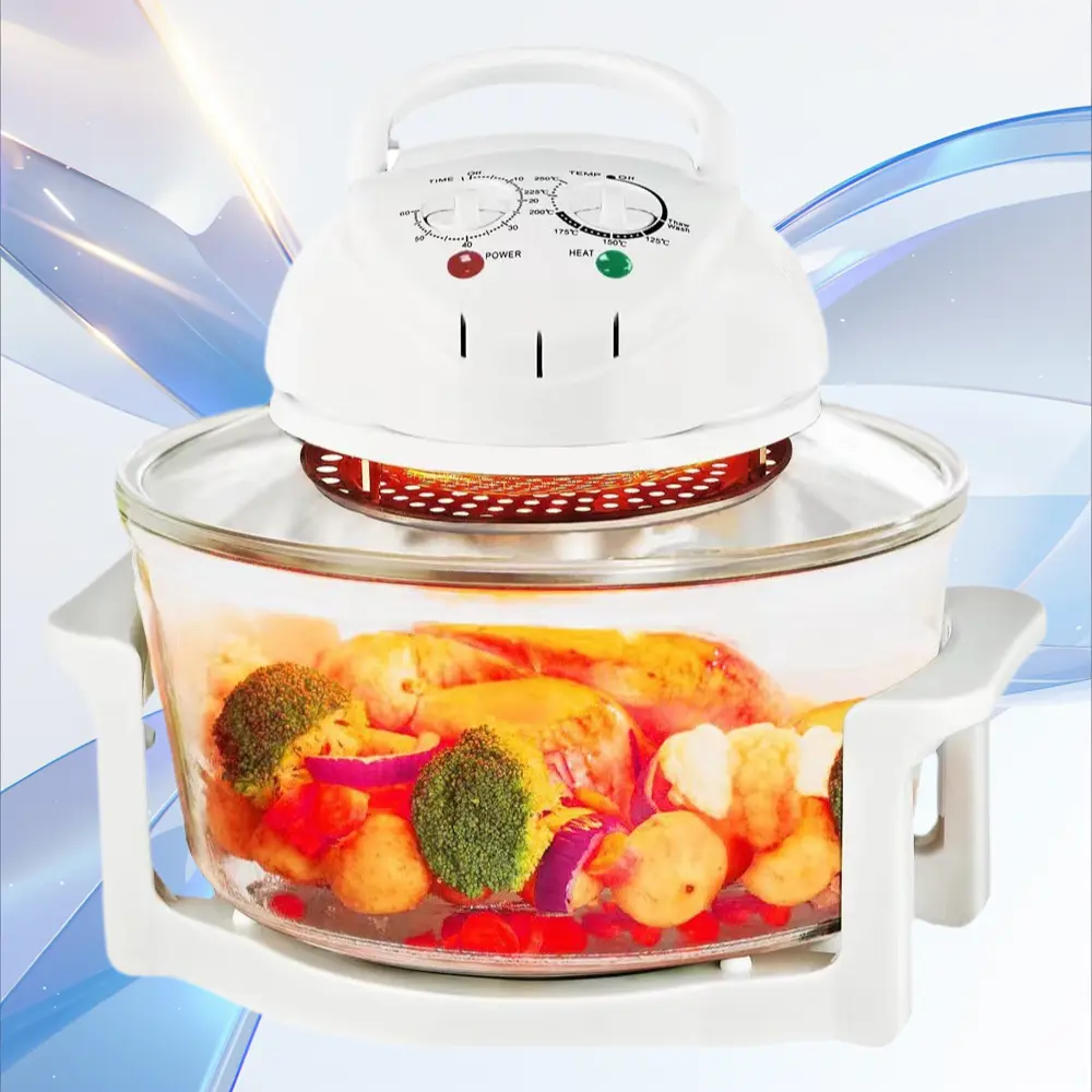 12L Large Capacity Visible Glass Air Fryer for Healthy Low-Oil Household Cooking Needs