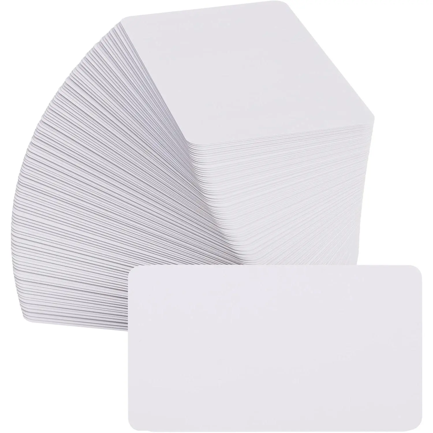 3.5 x 2 Blank Business Cards 100 count | 200 GSM White Cardstock,  Paper Note Card, Thank You Cards, Small DIY Message Card for Business