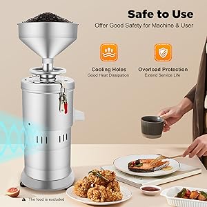 Peanut Butter Maker Machine, 33 Lbs/H Commercial Peanut Butter Machine, Electric Nut Butter Machine Grain Grinder, Peanut Butter Maker Sesame Sauce Grinder for Almonds Sesame 110V 1100W