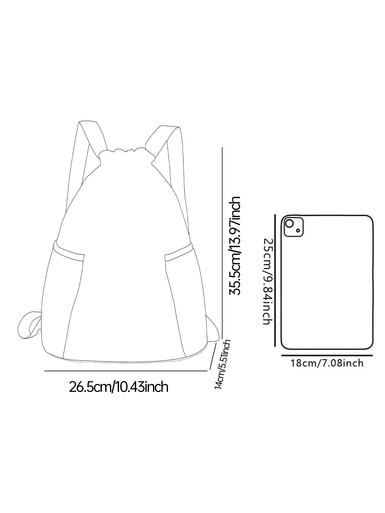 Anime Character Printed Drawstring Backpack, Large Capacity Durable Gym Bag with Adjustable Straps, Casual Travel Hiking Camping Essential