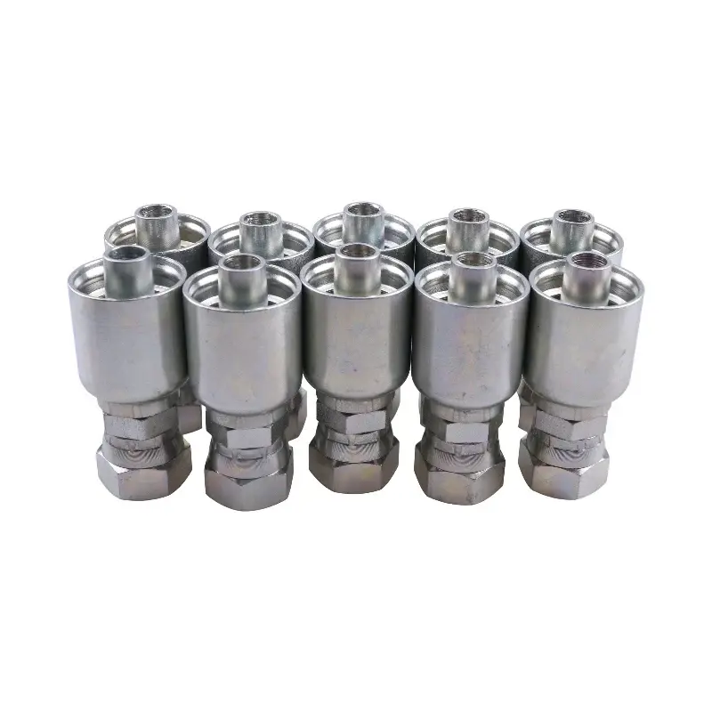 FridayParts 10PCS Hydraulic Hose Fitting, 1/2" Female JIC 10643-8-8 Replacement for Parker Pumps & Plumbing Applications, Replace Parker