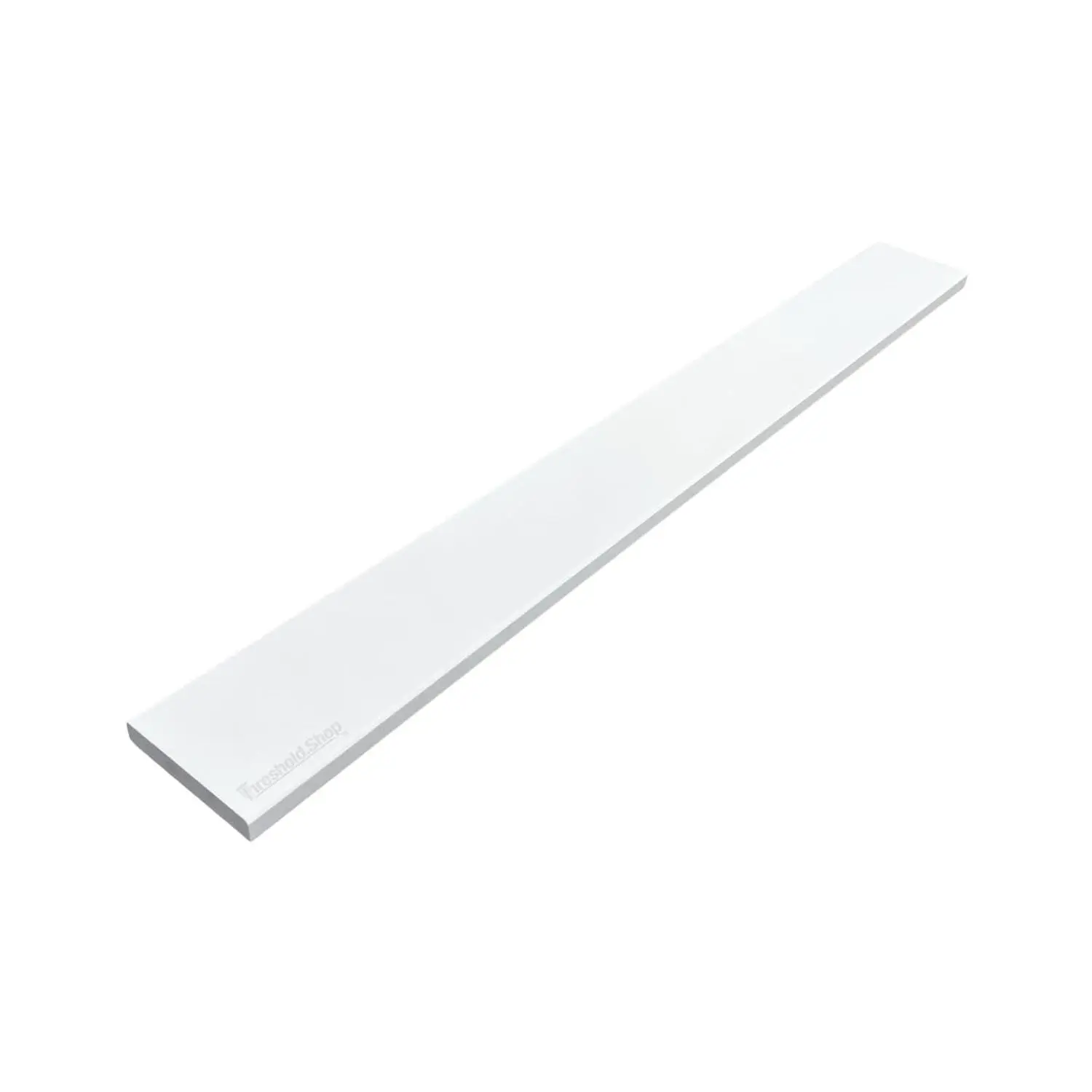 Super White Engineered Marble Threshold for Shower Curb, Bathroom Vanity Backsplash, Window Sill, Door Transitions (4" x 24")
