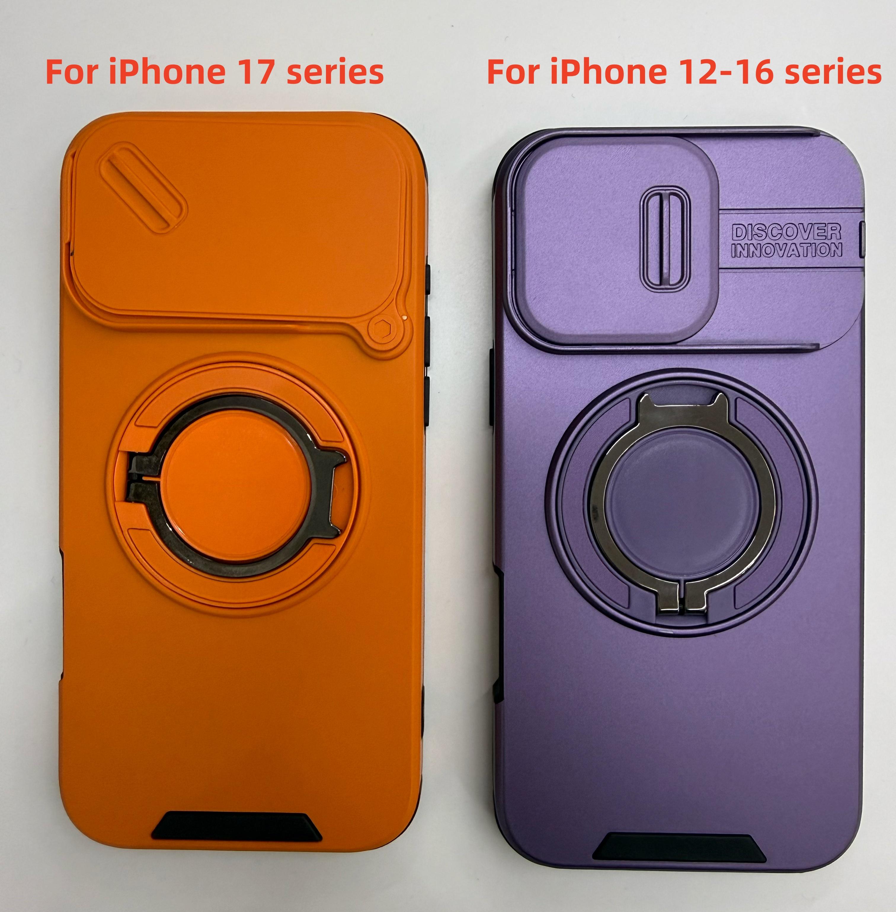 Heavy Duty Case for iPhone 17/16/15/14/13/12 Pro Max with Camera Lens Protector, 360 °   Rotating Ring Kickstand, Shockproof Rugged Military Grade Drop Protection Cover