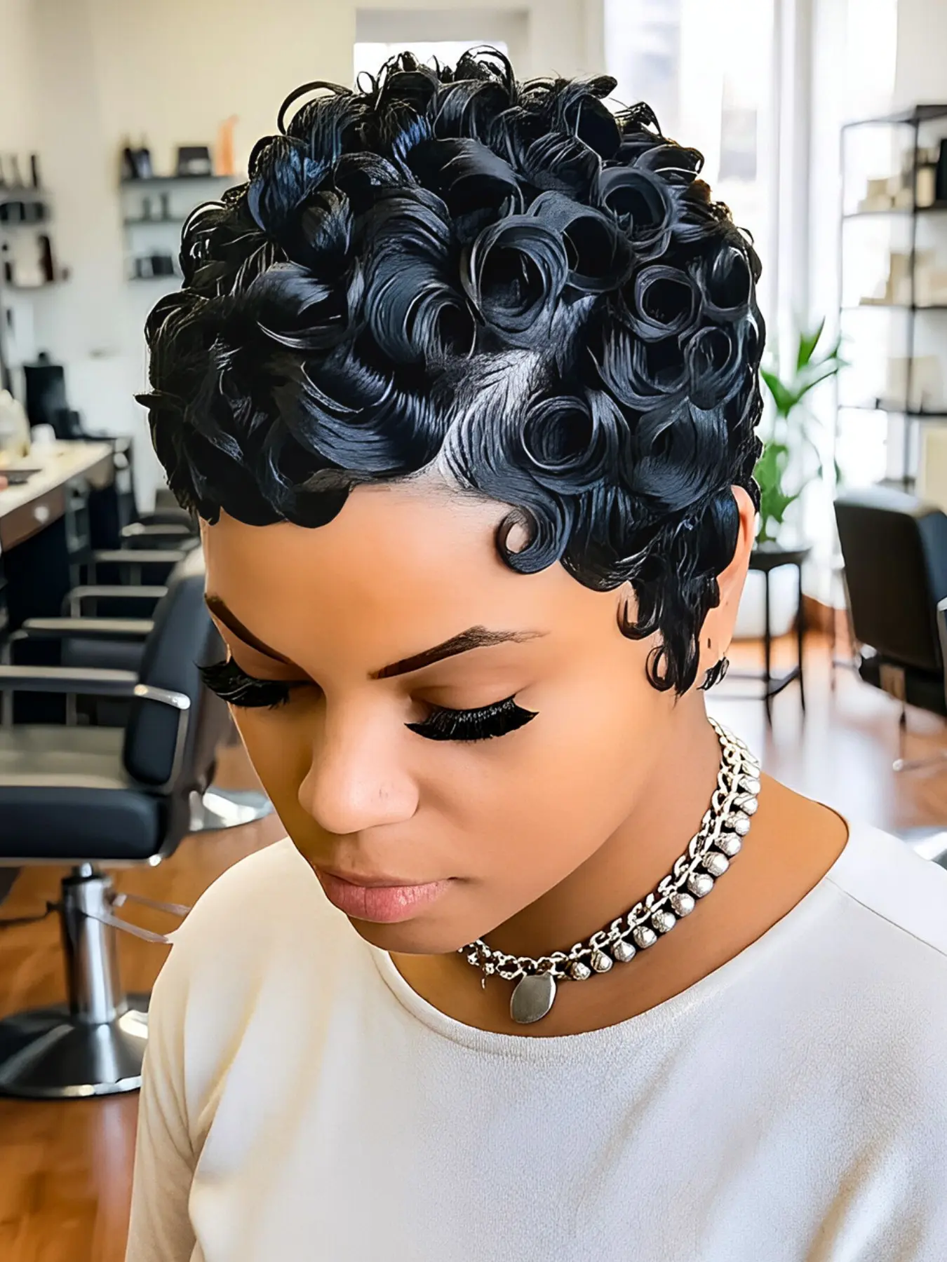 Short Curly Pixie Cut Wigs, Brazilian Human Hair, 13x4 Lace Front, Pre Plucked Lace Frontal Wigs for Women, Natural Look, Easy Maintenance