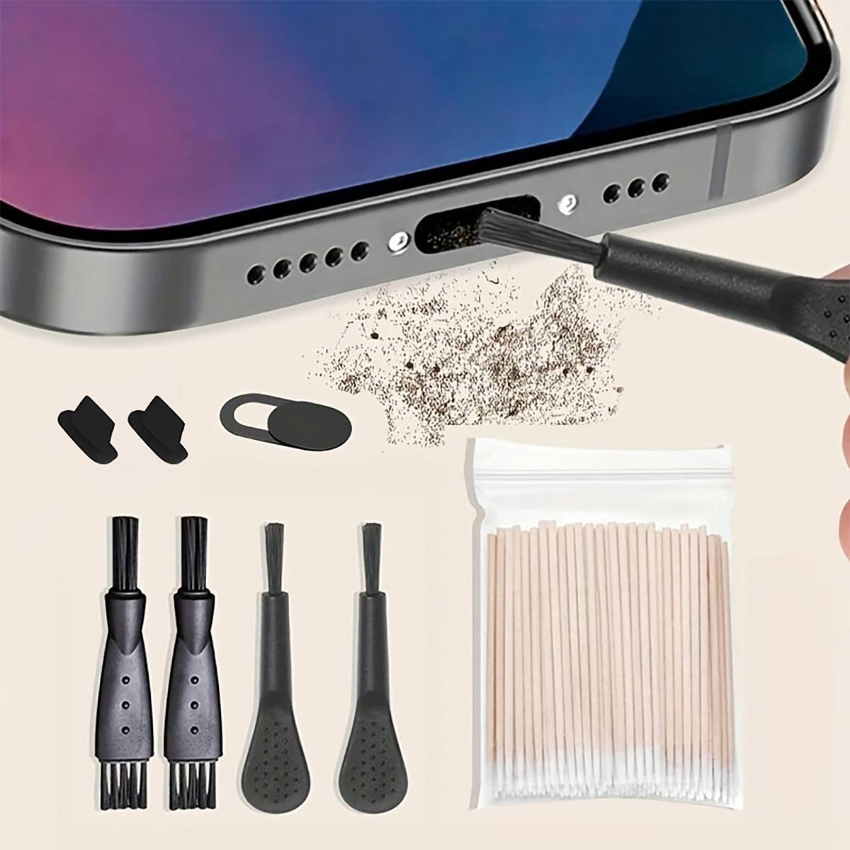 Portable Cleaning Tool Set, Phone Screen Cleaning Brush, Earphone Charging Port Cleaning Brush, Dust Plug, Privacy Camera Cover, Camera Care Accessories