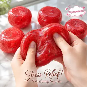 Handmade Watermelon Slushy Squishy Toy Soft Slow Rebound Stress Relief Squeeze Toy Realistic Fruit Simulation Model Adult Gift