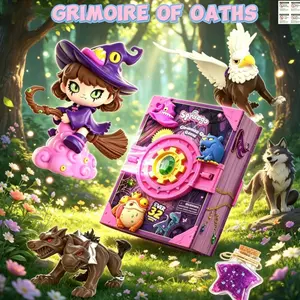 Magic Book Unboxing Toy, DIY Crystal Mud Treasure Hunt Blind Box, Witch Theme, Halloween Christmas Birthday Gift for Boys Girls