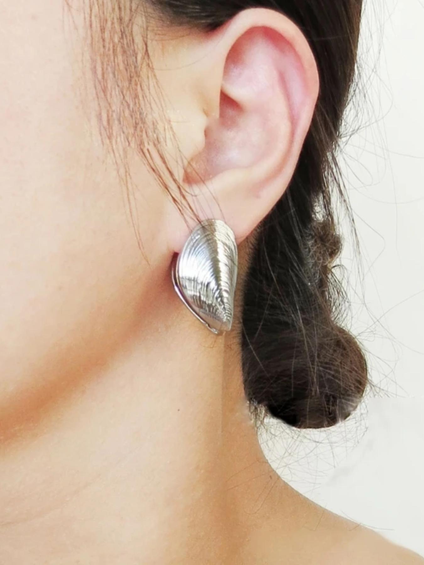 Vintage Creative Shell Design Hoop Earrings, Fashionable Jewelry for Women, Trendy All-match & Exquisite Jewelry for Birthday Gift, High quality earrings