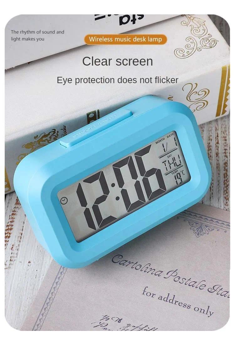 Led Digital Alarm Clock Backlight Data Times Calendar Desktop Multi-function Electronic Bedroom Decoration Desk Decorations Wall