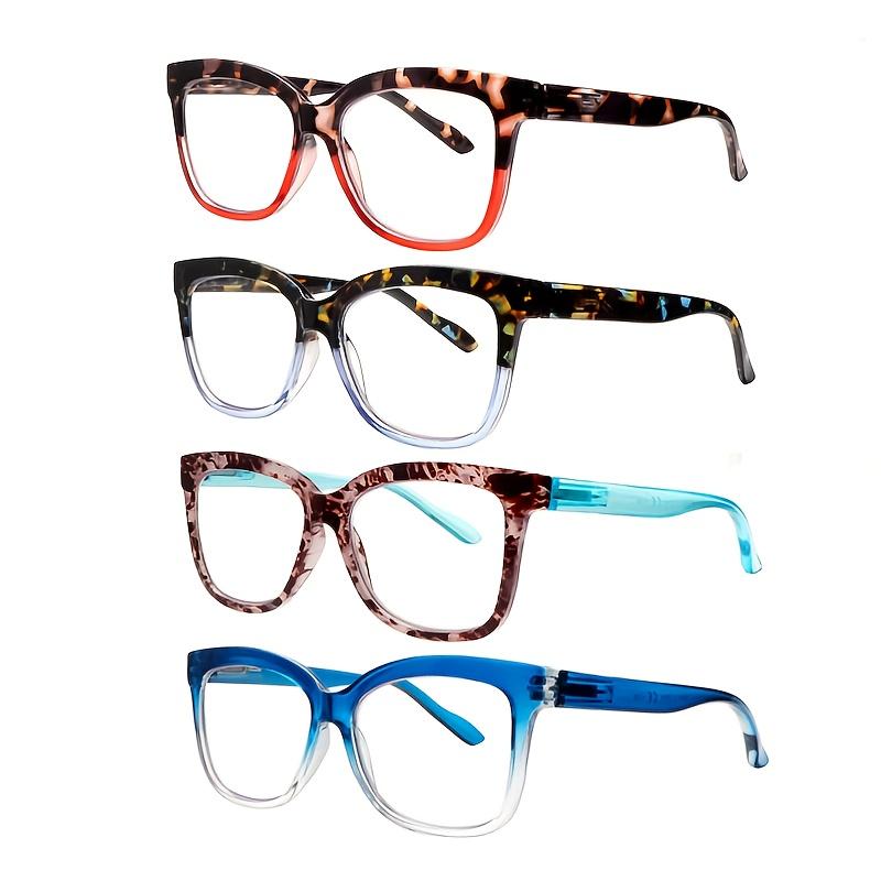 DEAAOK 4 Pack Reading Glasses  Women and Man  Anti Blue Light Readers Anti Eyestrain Reading Glasses Blue Light Blocking Computer Eyeglasses