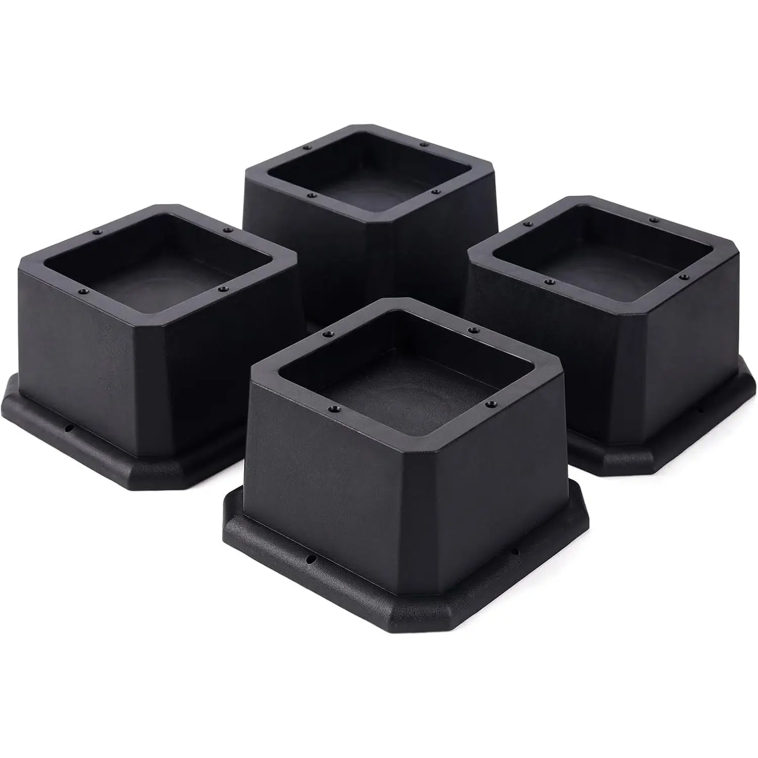 2-Inch Heavy Duty Adjustable Furniture Risers with Anti-Slip Pads, 4-Pack, 2200 lb Capacity for Dorm Storage, Sofas, Tables