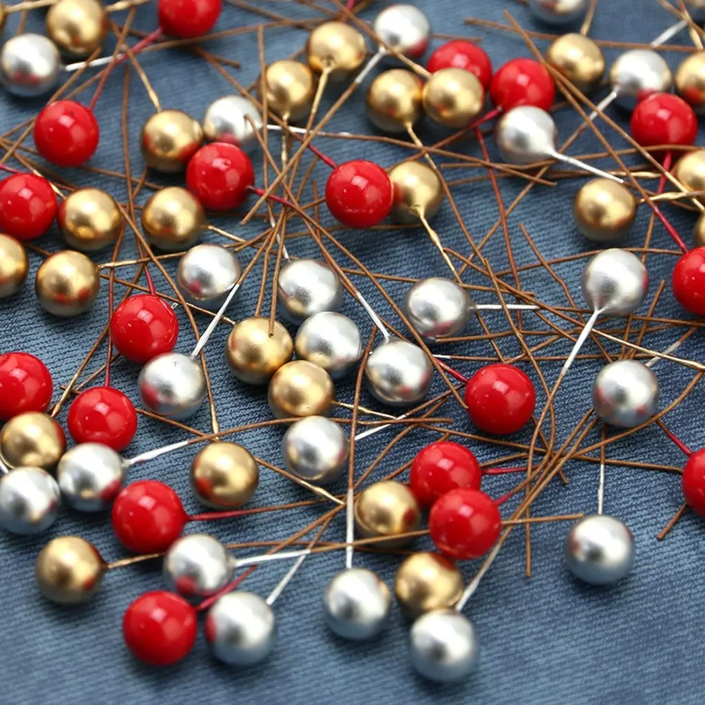 100 Pieces Pack Christmas Decoration, Colorful Mixed Berry Party Wedding Arrangement, Mini Cherry DIY Craft Decoration Faux