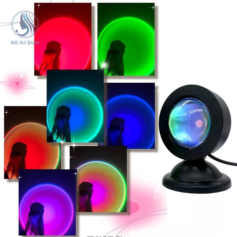 1pc-The new sunset light comes with earbuds and remote control in 16 colors Customized version