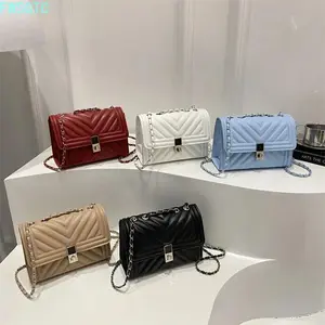2026 New Arrival Quilted Mini Square Bag, Trendy Diamond Pattern 2-Way Shoulder Crossbody Purse, Chic Minimalist Handbag for Spring Summer Shopping & Short Travel