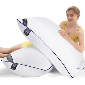Supportive Firm Bed Pillows for Sleeping-  Size Set of 2, Cooling Hotel Quality with  Soft Down Alternative Fill for ,  or Side Sleepers, 20''x30''
