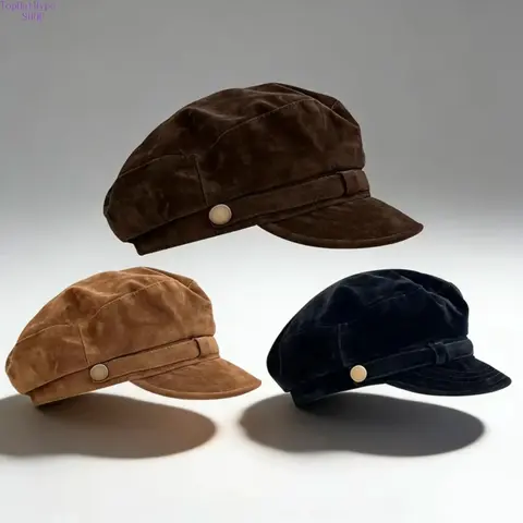 Unisex Autumn New Retro British-Style Newsboy Beret - Solid Color Octagonal Headdress for Elongated Faces, Elegant American Trend Artist Hat, Fashion Clothes Accessory, Solid Color Hat