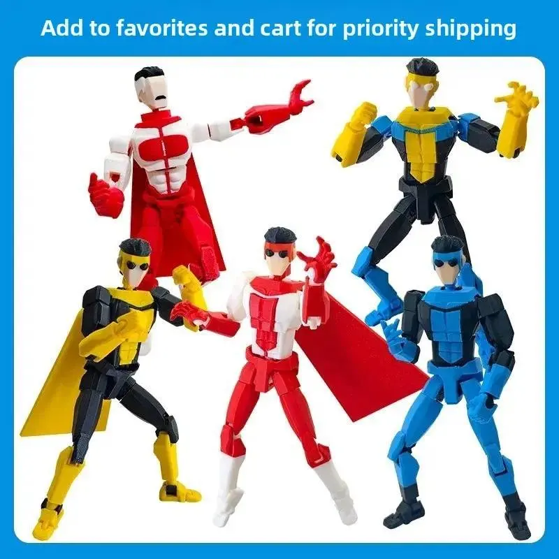 3D Printed Invincible Boy Titan13 T13 Dummy13 Multi-Jointed Movable Action Figure - Articulating Figurine, Collectible Figurine, Desktop Ornament Toy