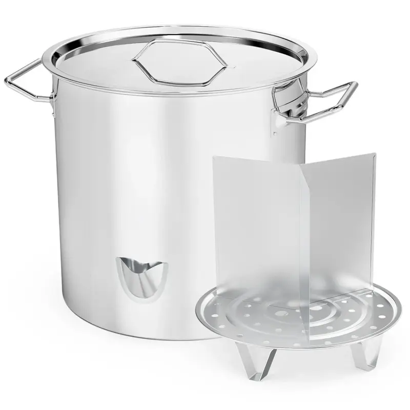 Stainless Steel Duckbill High-Capacity Steamer Pot with 3 Inner Compartments, Cookware for Home and Commercial Kitchen Use,home essentials