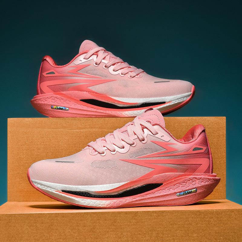 (New)Professional Carbon Plate Marathon Shock Absorption Soft Sole Running Shoes| Men'S Sports Shoes with Upper and Rubber Sole, Low Top Design, All-Season