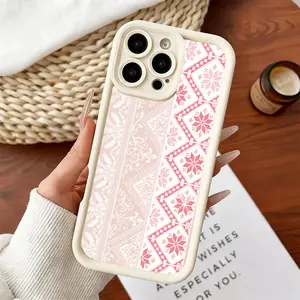 Personalized retro patterned phone case,CaseSoft Silicone Shockproof Tpu Protection Cover case for iPhone 17 Pro Max 16/15/14/13/12 Pro Max  Samsung Galaxy S26 Ultra S25 S24 S23 Plus S22 S21 S20 S25 FE S24 FE pink stripe