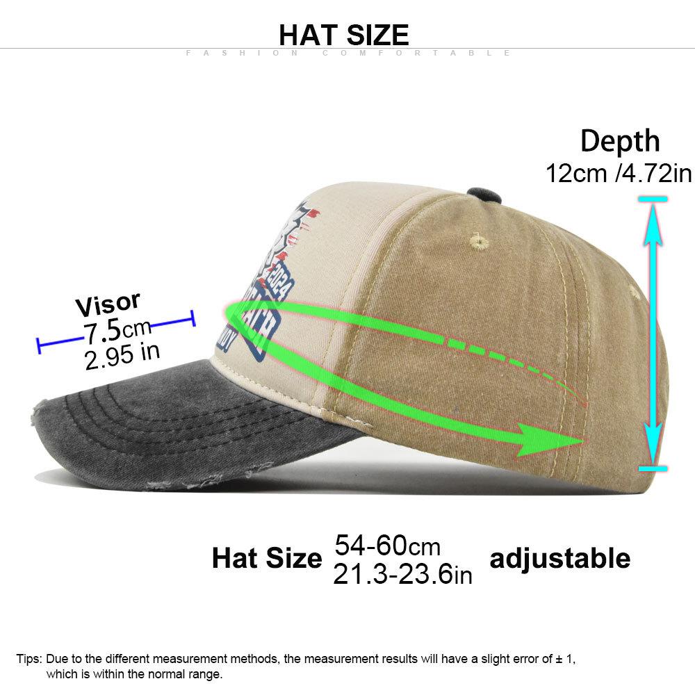 Cross-border Eagle Baseball Cap, Vintage Print Duckbill Cap, Motorcycle Truck Cap, Men's Washed Vintage Sun Hat