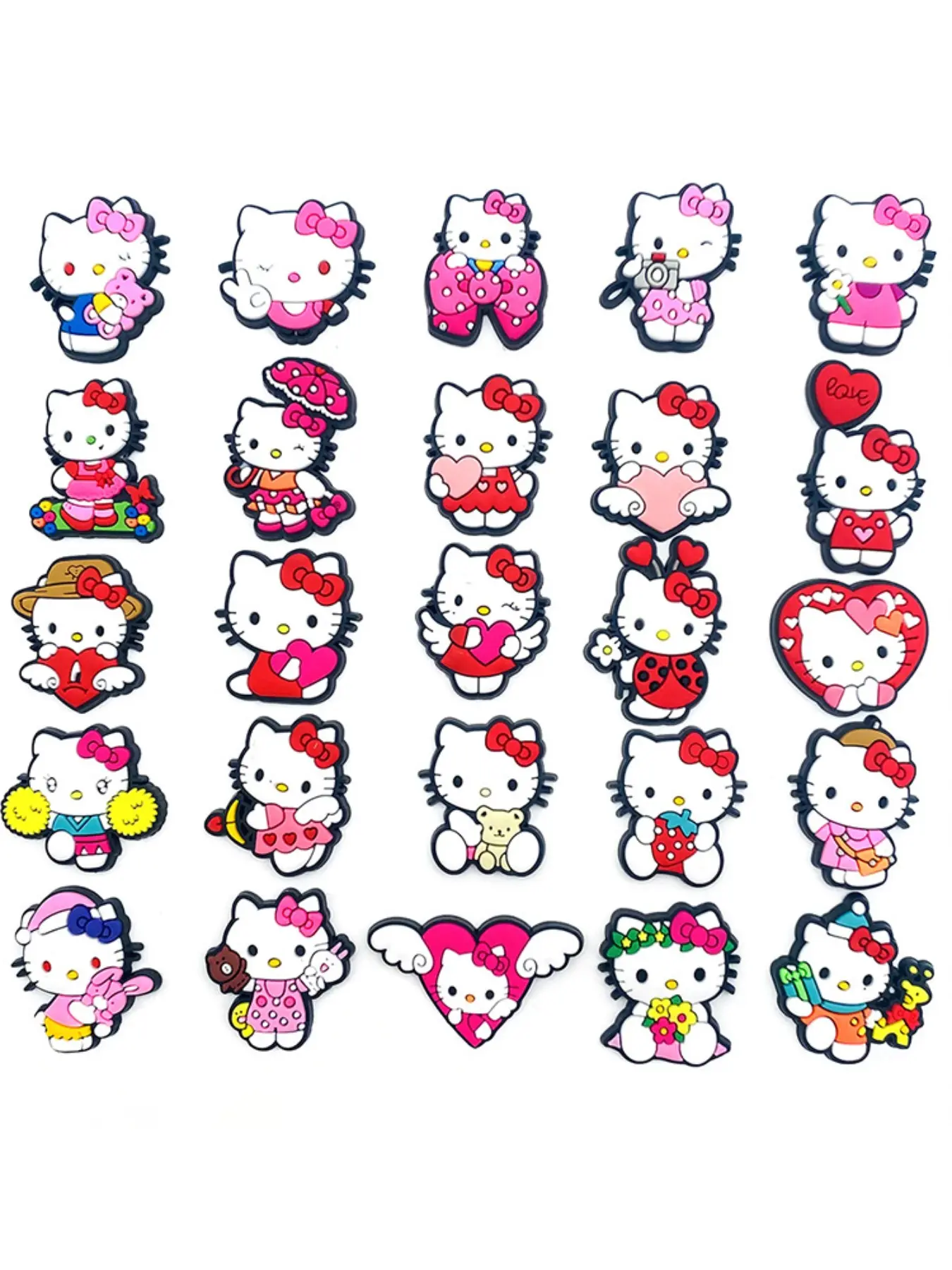 25pcs Cute Cartoon Shoe Charms For Bubble Slides Clogs Sandals,PVC Shoe Decorations Accessories Buckle For Christmas Birthday Gifts