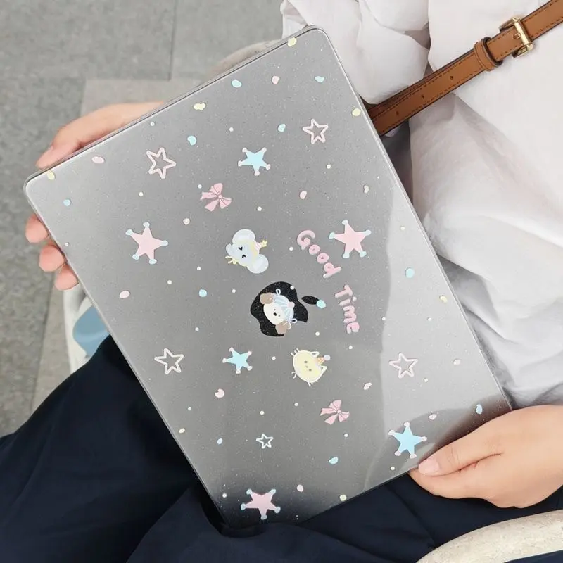 Compatible Macbook Creative Print Transparent Laptop Case, Semi-Rigid Shell for Neo Air Pro 13-15 Inch, M5m4m3m2m5 Series