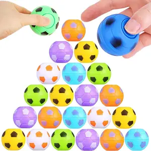32 PCS Mini Fidget Spinners Soccer Ball Toys for Kids, Soccer Party Favors Goodie Bag Stuffers, Rotatable Soccer Finger Stress Balls for Classroom Prizesfidget toys