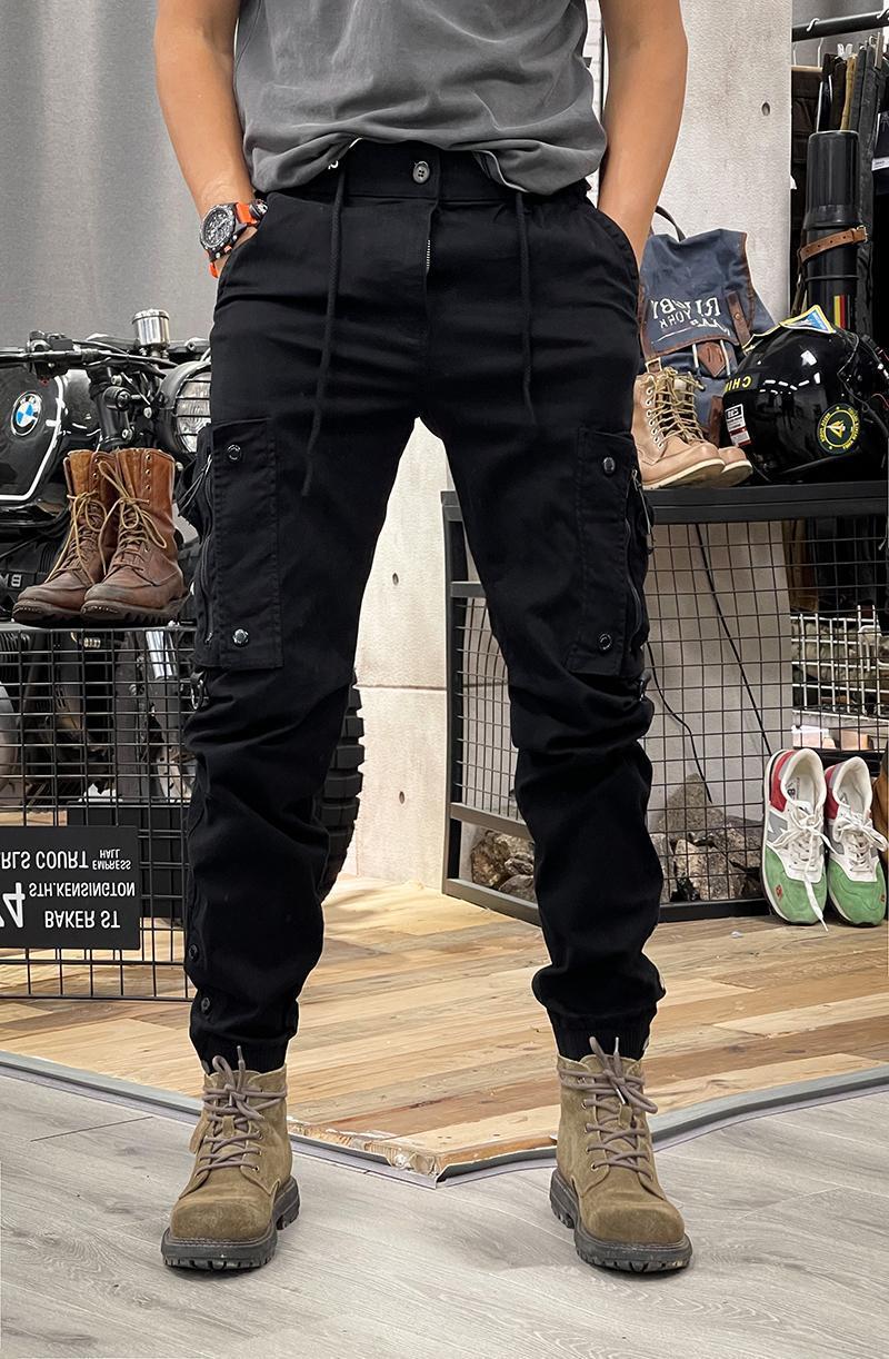 Spring and Autumn American workwear pants for men, straight leg functional outdoor tactical casual pants for men, leg tied pants for men Spring and Autumn American workwear pants for men, straight leg functional outdoor tactical casual pants for men, leg tied pants for men