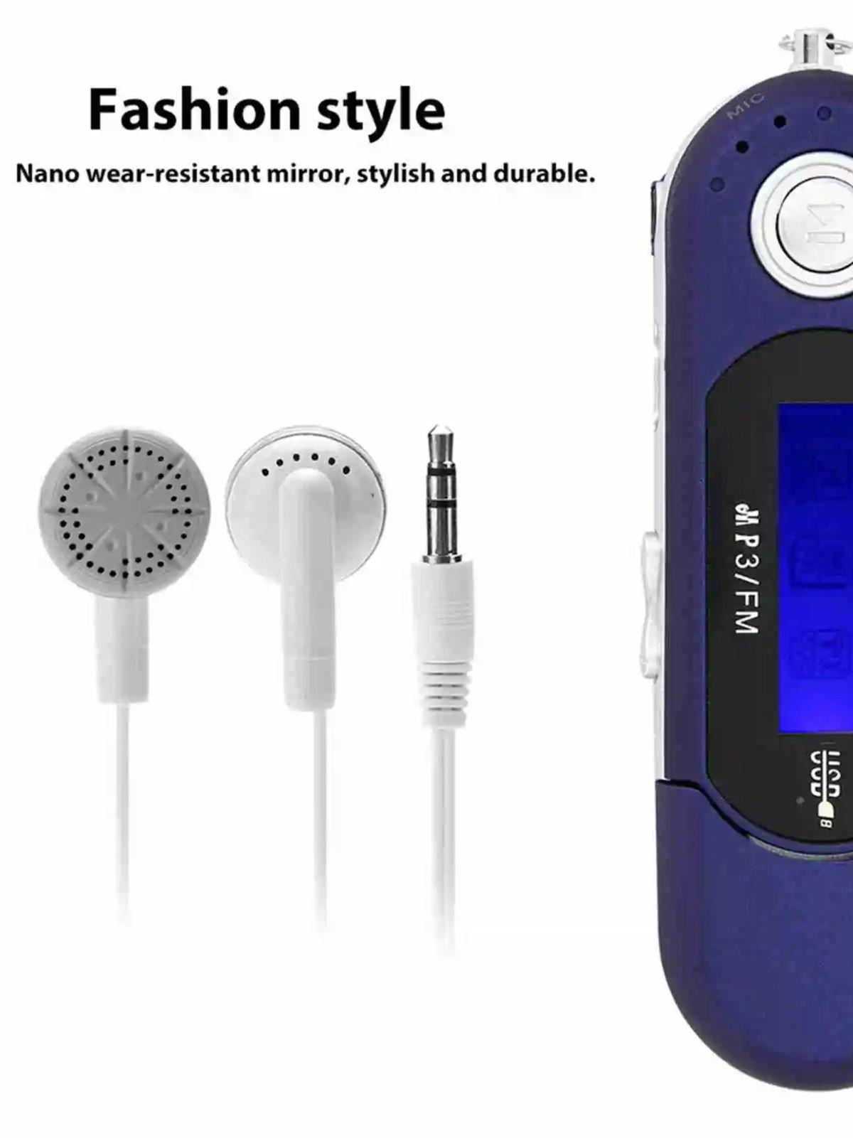 mp3 music playerPortable  with LCD Screen Voice  (Black Blue White