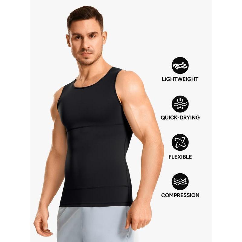 Men's Double layer Compression Vests, Tummy Control Shapewear, Hide Gynecomastia Body Shaper Seamless Tank Top