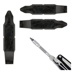 3 Pack Replacement Two-sided Screwdriver Bit,#1-#2 Phillips + 3/16 Flat Head, Exact Fit for Multi-tools, Add or Replace
