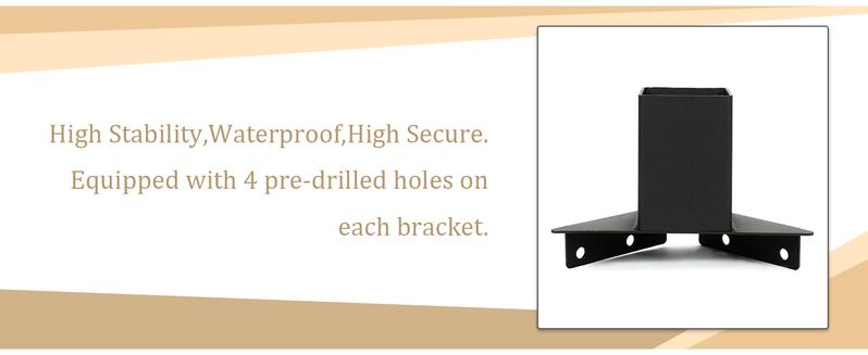 4Pcs 4x4 Deer Stand Brackets, Compound Angle Platform Brackets for Deer Hunting, Shooting Shack, Observation Decks, Tree Houses & Outdoor Use