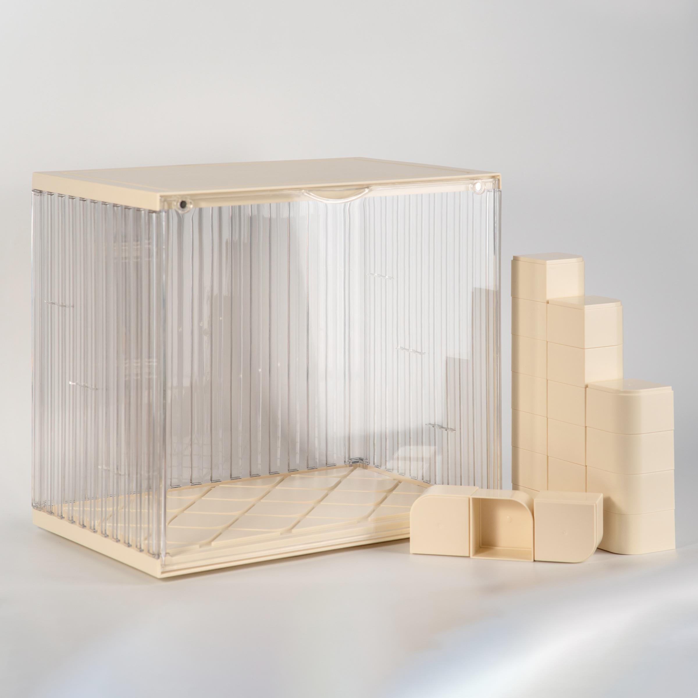 Plush Keychain Large Display and Storage Case, Dustproof & Moisture-Resistant, 20 Building Block DIY Modules, Customizable Stackable Combos, Ideal for Labubu, Skullpanda, DIMOO, HIRONO, MOLLY Collectors, Cute Soft Keychains