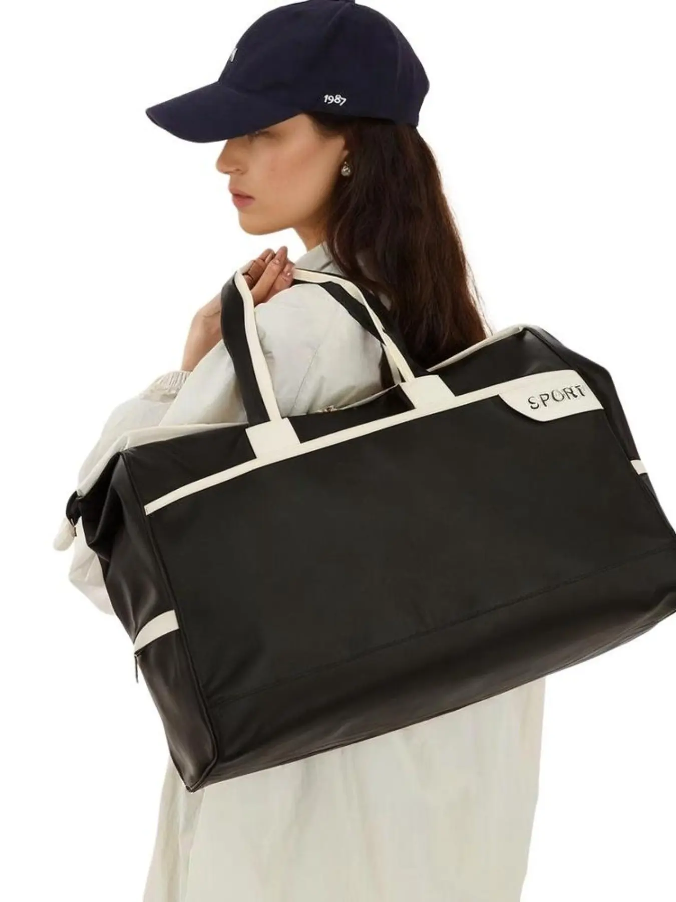 Lightweight Travel Bag, Waterproof Carry Bag, Large Capacity Luggage, Pregnancy Bag, Pocket Closure Design, Document Bag